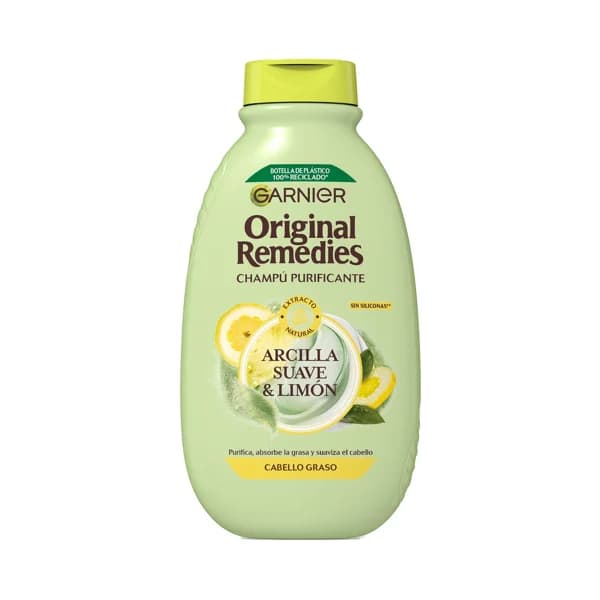ORIGINAL REMEDIES de Garnier Champú purificante para cabellos grasos 400 ml. - 0.4 l - Imagen del producto en Findit