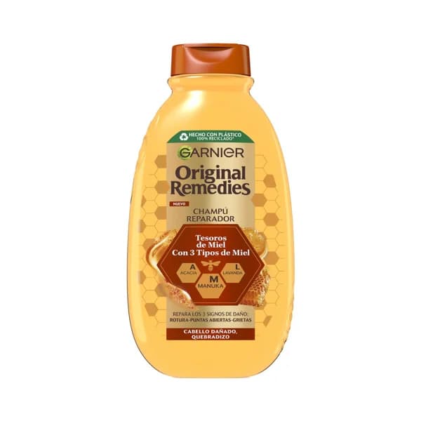 ORIGINAL REMEDIES de Garnier Champú reparador para cabellos dañados o quebradizos 400 ml. - 0.4 l - Imagen del producto en Findit