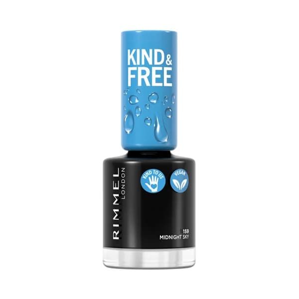 RIMMELKind & free tono 159 Midnight sky Laca de uñas a base de plantas,8 ml. - 1 ud - Imagen del producto en Findit
