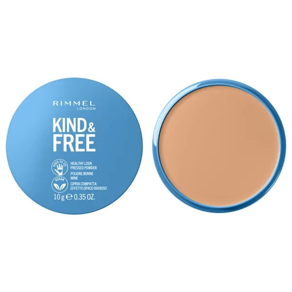 RIMMEL Kind & free tono 020 Light Polvos compactos matificantes ligeros de larga duración, y con acabado mate. - 1 ud - Imagen del producto en Findit