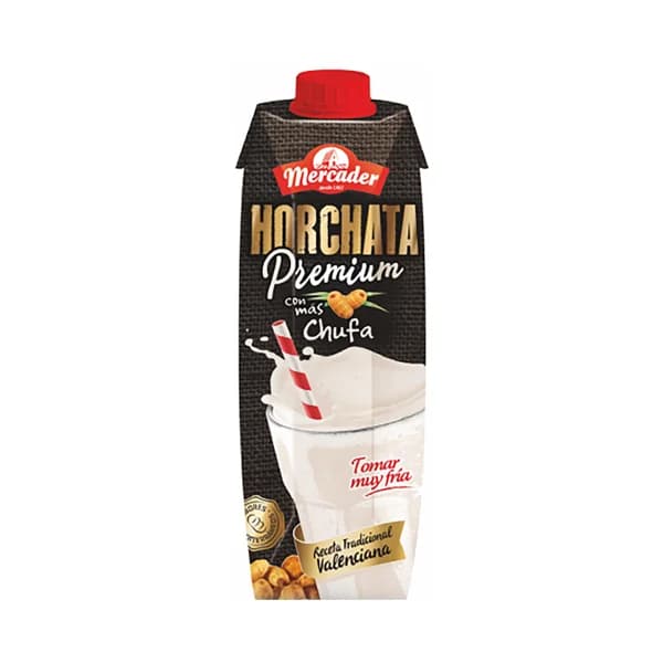 MERCADER Horchata de chufa UHT, elaborada siguiendo la receta tradicional valenciana MERCADER Premium 1 l. - 1 l - Imagen del producto en Findit