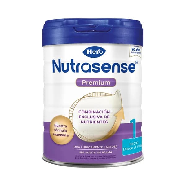HERO Nutrasense premium Leche (1) de inico para recién nacido, desde el primer día 800 g. - 0.8 kg - Imagen del producto en Findit