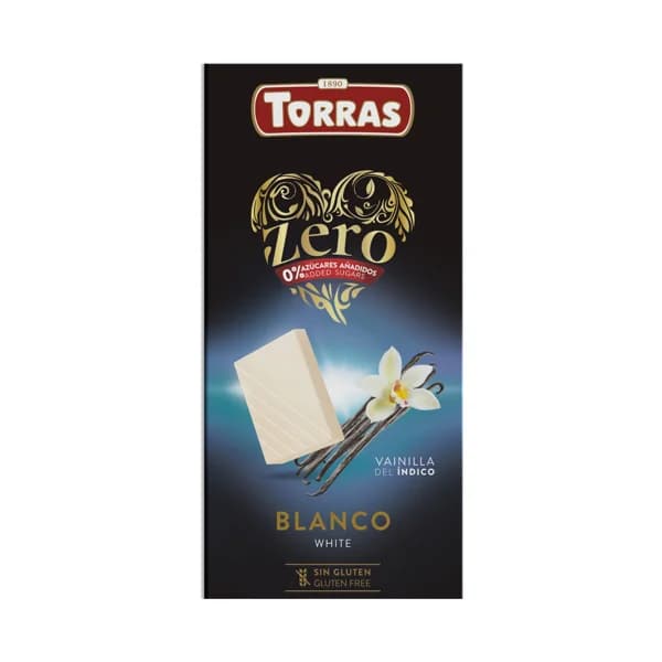 TORRAS Chocolate blanco con vainilla sin azúcares añadidos 100 g. - 0.1 kg - Imagen del producto en Findit