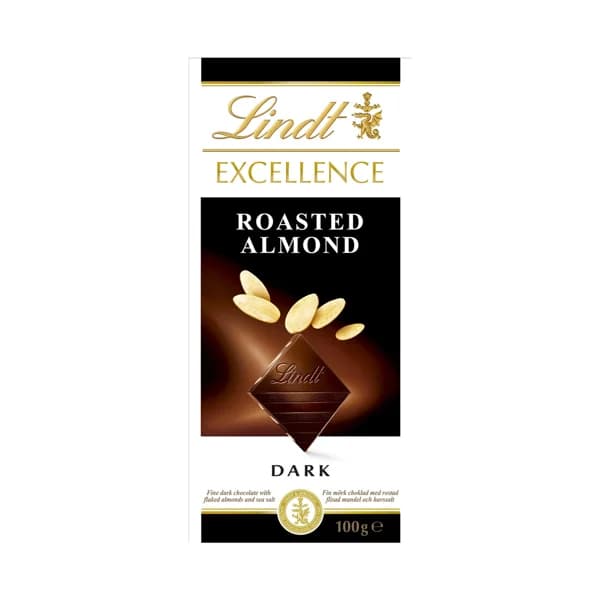 LINDT Excellence Chocolate negro con almendras tostadas 100 g. - 0.1 kg - Imagen del producto en Findit