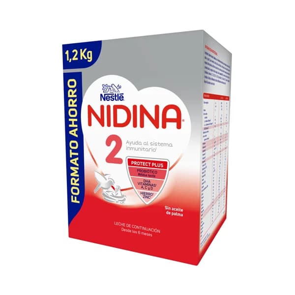 NIDINA Leche (2) de continuación, a partir de 6 meses NIDINA 2 1200 g. - 1 kg - Imagen del producto en Findit