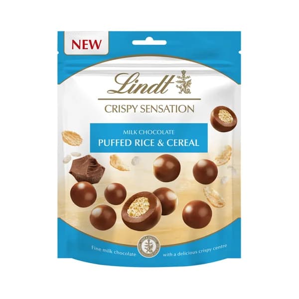 LINDT Crispy Sensation Bolas de chocolate con leche y cereales 140 g. - 0.14 kg - Imagen del producto en Findit