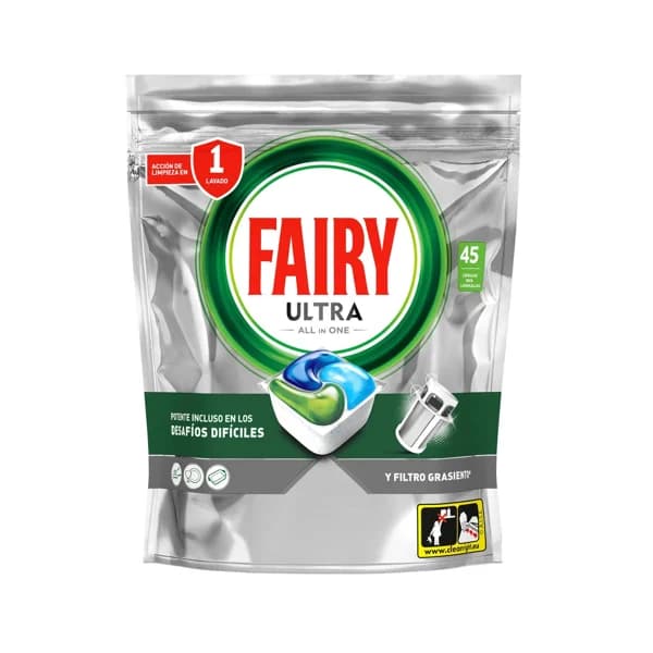 FAIRY ULTRA Detergente lavavajillas máquina 45 dosis 670g - 1 ud - Imagen del producto en Findit