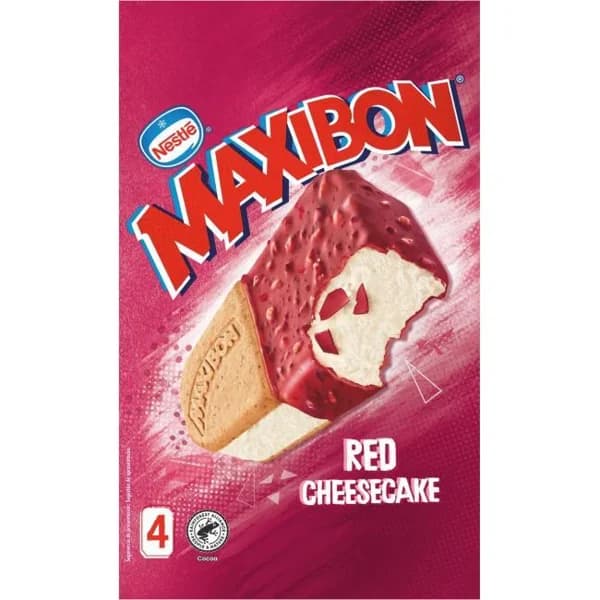 Helado Red Cheesecake MAXIBON, pack 4x140 ml - 0.56 l - Imagen del producto en Findit