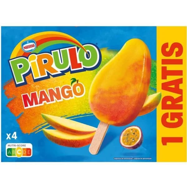 Helado sabor a mango PIRULO, pack 4x70 ml - 0.28 l - Imagen del producto en Findit