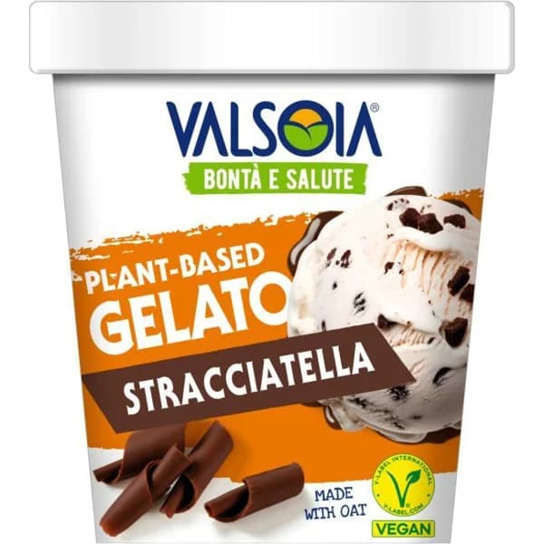 Helado con base de avena y stracciatella VALSOIA, tarrina 60 cl - 0.6 l - Imagen del producto en Findit