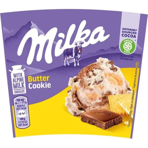 Helado butter cookie MILKA, tarrina 425 ml - 0.43 l - Imagen del producto en Findit