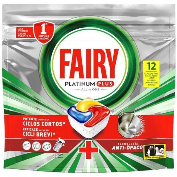 Lavavajillas a máquina FAIRY, bolsa 12 dosis - 12 ud - Imagen del producto en Findit