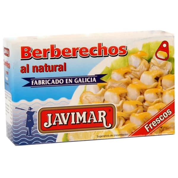 JAVIMAR Berberechos pequeños al natural lata de 63 g. - 0.06 kg - Imagen del producto en Findit