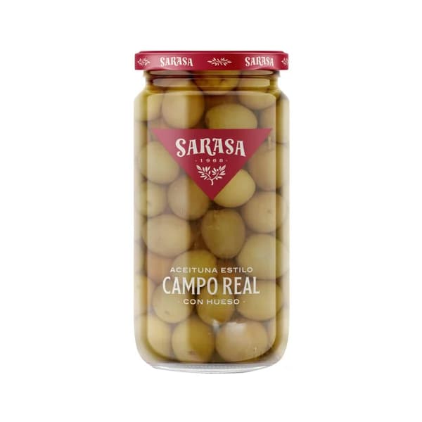 SARASA Campo real  Aceitunas al estilo campo real con hueso, 190 g. - 0.19 kg - Imagen del producto en Findit