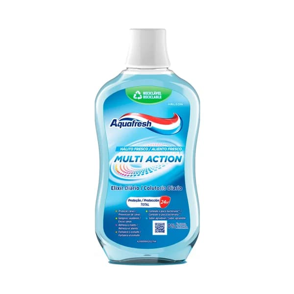 AQUAFRESH Multi action Enjuague bucal sin alcohol de uso diario, con agradable sabor 500 ml. - 0.5 l - Imagen del producto en Findit