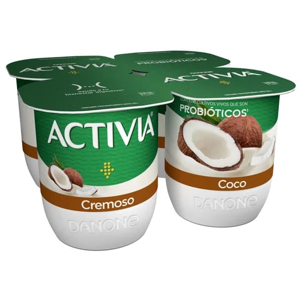 ACTIVIA Bífidus cremoso con trocitos de coco Cremoso de Danone 4 x 120 g. - 0.48 kg - Imagen del producto en Findit