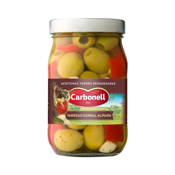 CARBONELL Aceitunas gordal sin hueso CARBONELL 350 g. - 0.35 kg - Imagen del producto en Findit