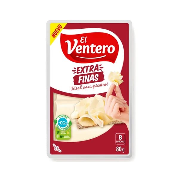 EL VENTERO Queso lonchas mezcla tierno extrafinas 80 gr. - 0.08 kg - Imagen del producto en Findit
