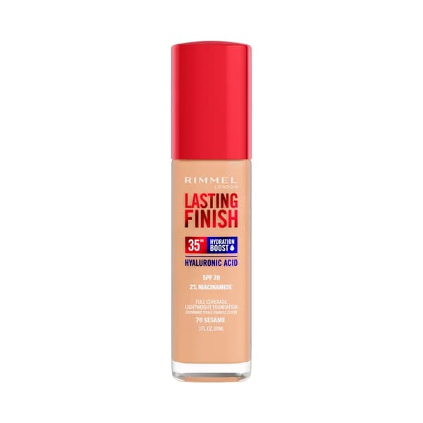 RIMMEL Lasting finish tono 070 Sesame Base de maquillaje hidratante de larga duración (hasta 35 h). - 1 ud - Imagen del producto en Findit