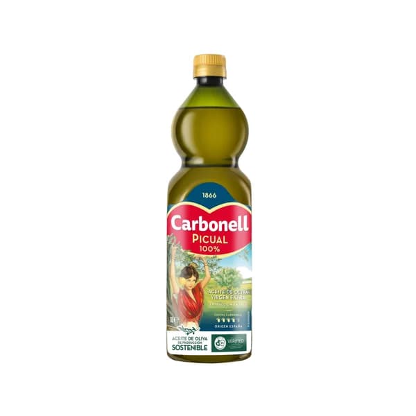 CARBONELL Aceite de oliva virgen extra 100% Picual botella de 1 l. - 1 l - Imagen del producto en Findit