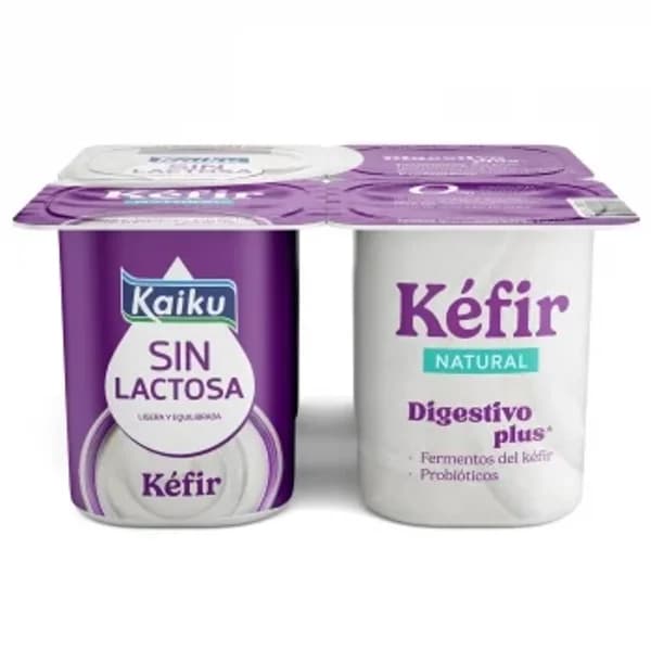 Leche fermentada con fermentos de kéfir Kaiku Sin Lactosa pack de 4 uniades de 125 g. - 0.5 kg - Imagen del producto en Findit
