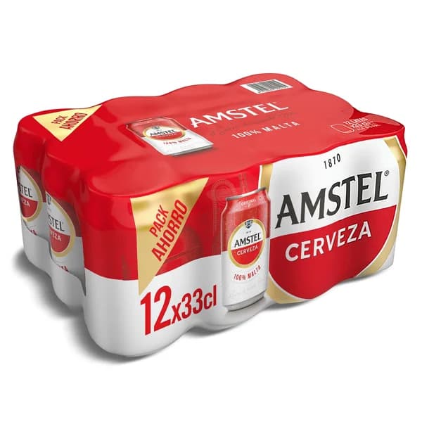 Cerveza Amstel lata 12 x 33 cl - 3.95 l - Imagen del producto en Findit