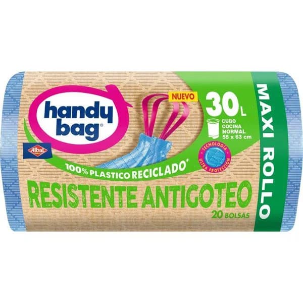 Bolsa de basura antigoteo maxi 30 l HANDY BAG, paquete 20 uds - 20 ud - Imagen del producto en Findit