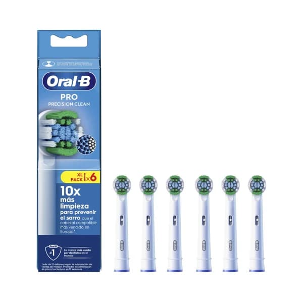 ORAL-B Pro precision clean Pack 6 cabezales de recambio para cepillo eléctrico Braun. - 1 ud - Imagen del producto en Findit