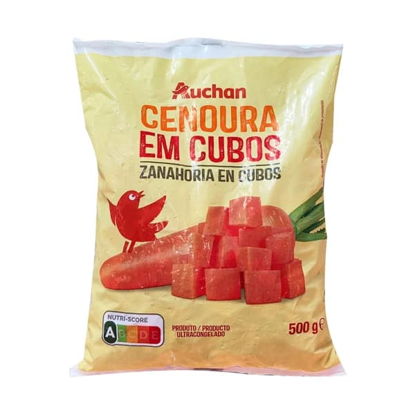 AUCHAN Zanahoria en cubos 500 g Producto Alcampo. - 0.5 kg - Imagen del producto en Findit