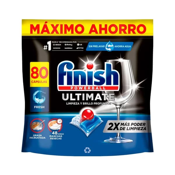 FINISH Detergente para lavavajillas en pastillas 80 ds. 1032 gr. - 1.03 kg - Imagen del producto en Findit