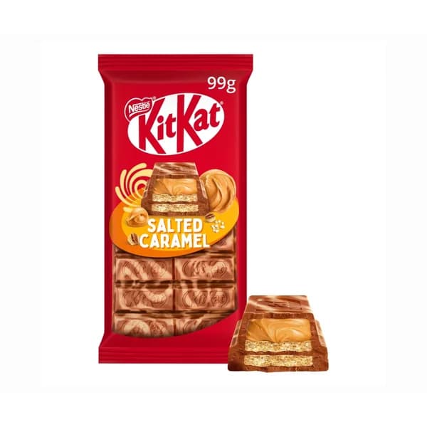 KIT KAT Chocolatina de caramelo y sal 99 gr. - 0.1 kg - Imagen del producto en Findit