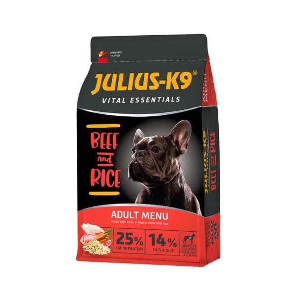 JULIUS K9 Pienso para perros adultos de vacuno y arroz, JULIUS-K9 saco 3 kg. - 3 kg - Imagen del producto en Findit