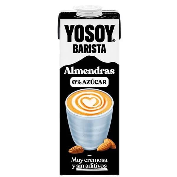 Bebida vegetal de almendra barista 0% YOSOY, brik 1 litro - 1 l - Imagen del producto en Findit