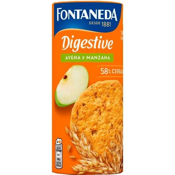 Galleta Digestive manzana FONTANEDA, caja 198 g - 0.2 kg - Imagen del producto en Findit