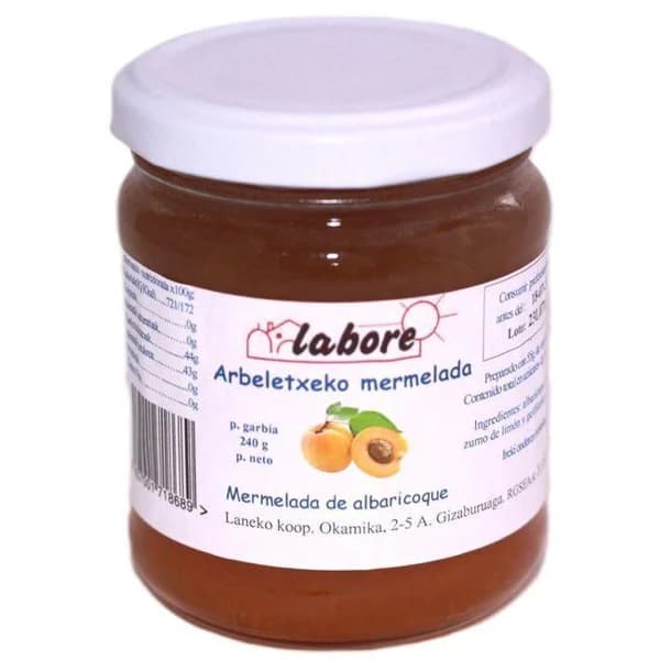 Mermelada de albaricoque LABORE, frasco 240 g - 0.24 kg - Imagen del producto en Findit