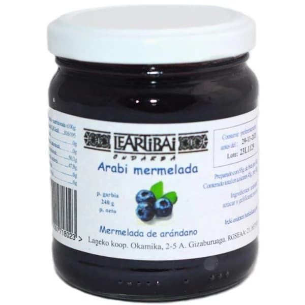Mermelada de arándanos LEARTIBAI, frasco 240 g - 0.24 kg - Imagen del producto en Findit