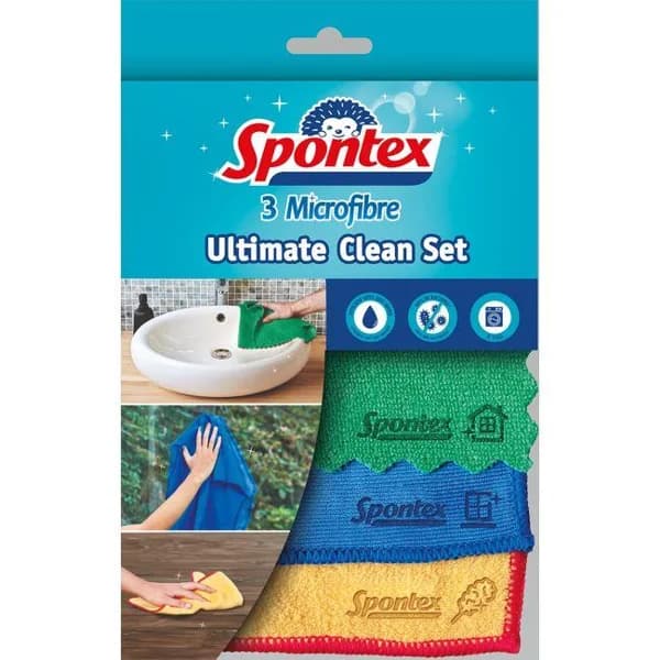 Bayetas ultimate clean set SPONTEX, pack 3 uds - 3 ud - Imagen del producto en Findit