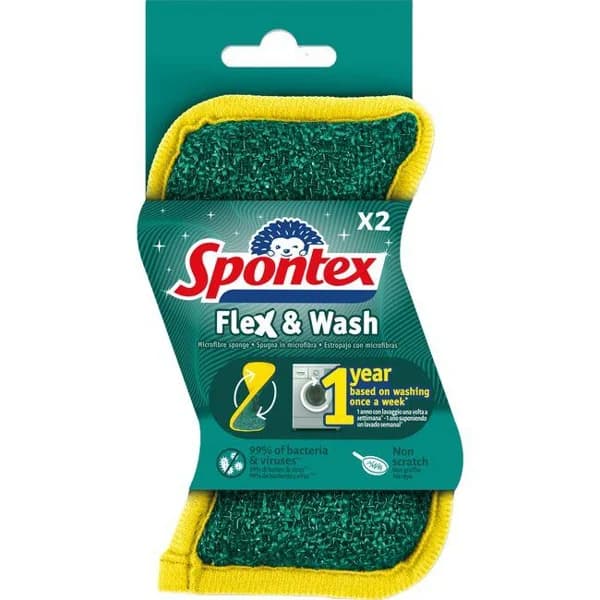 Estropajo flex&wash SPONTEX, pack 2 uds - 2 ud - Imagen del producto en Findit