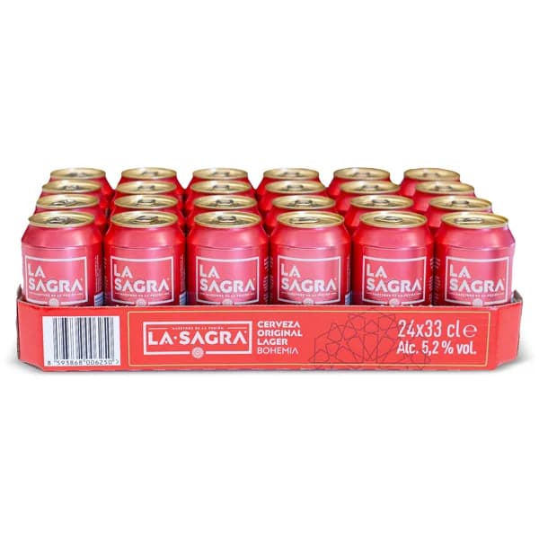Cerveza original lager La sagra pack 24 x 33 cl - 7.94 l - Imagen del producto en Findit
