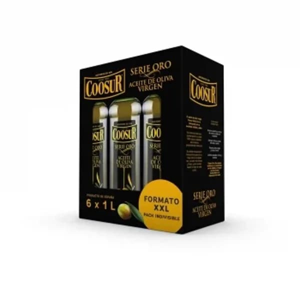 Aceite de oliva virgen serie oro Coosur pack de 6 unidades 1 l. - 6 l - Imagen del producto en Findit