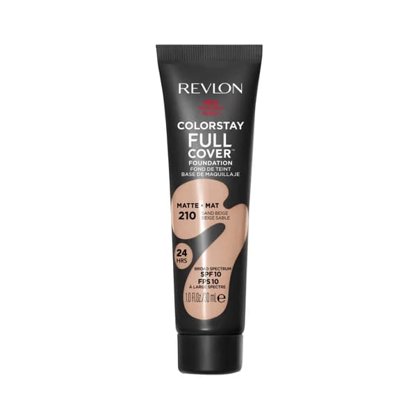 REVLON Colorstay full cover Tono 210 Sand beige Base de maquillaje de textura ligera, cobertura 100% mate 30 ml. - 1 ud - Imagen del producto en Findit