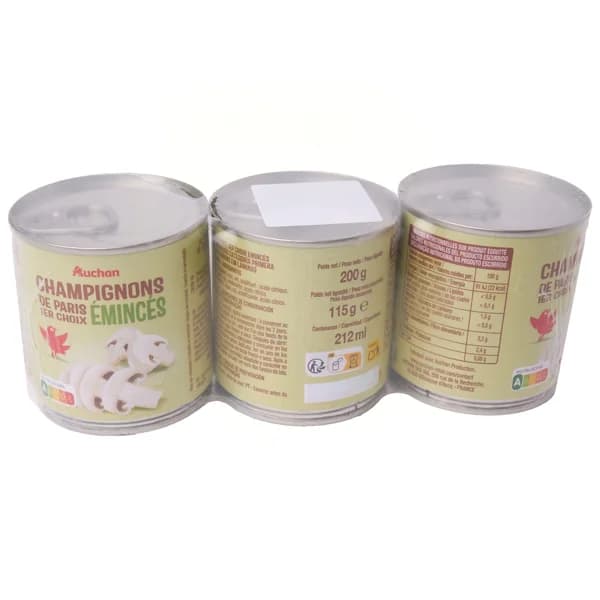 PRODUCTO ALCAMPO Champiñón laminado 3 uds. 115 gr. - 0.35 kg - Imagen del producto en Findit
