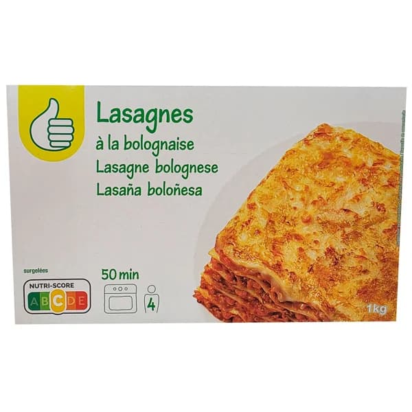 PRODUCTO ECONÓMICO ALCAMPO Lasaña boloñesa 1 kg. - 1 kg - Imagen del producto en Findit