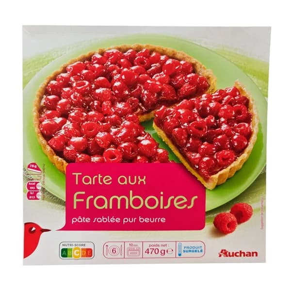 AUCHAN Tarta de frambuesa 470 g Producto Alcampo. - 0.47 kg - Imagen del producto en Findit