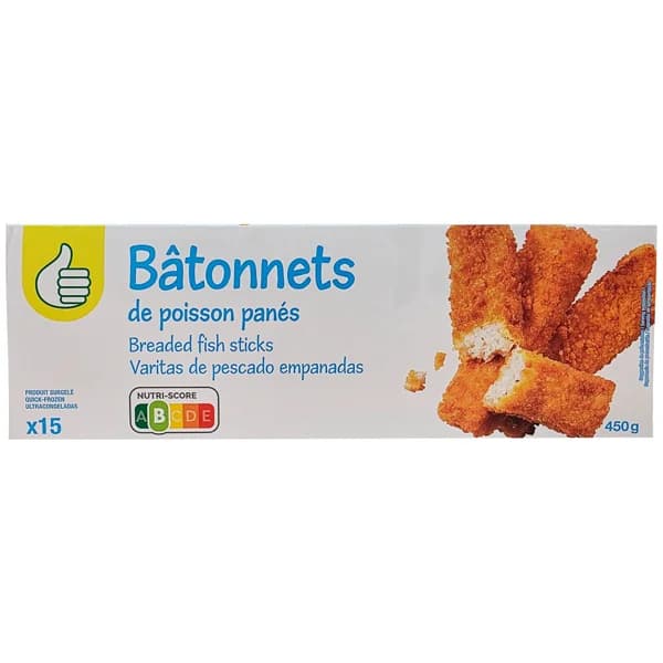 PRODUCTO ECONÓMICO ALCAMPO Varitas de pescado empanadas 15 uds. 450 g. - 0.45 kg - Imagen del producto en Findit