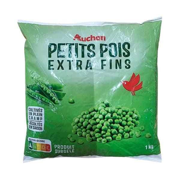 AUCHAN Guisantes extra finos 1 kg Producto Alcampo. - 1 kg - Imagen del producto en Findit