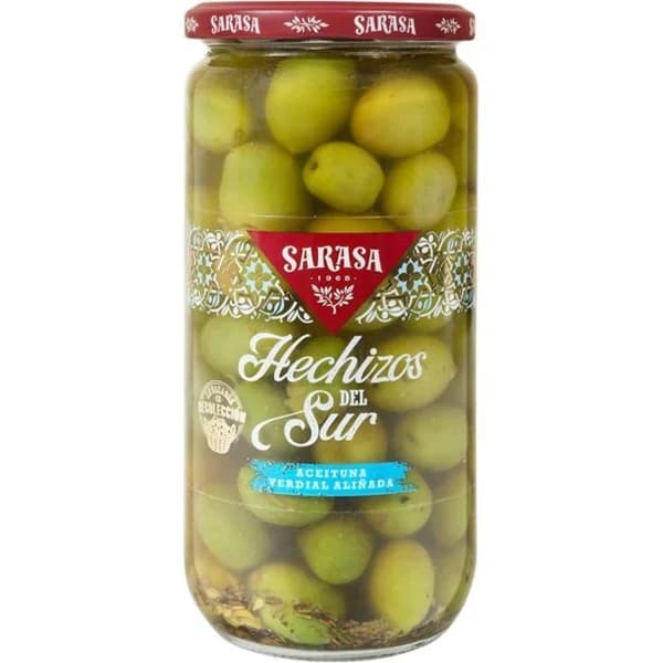 Aceitunas hechizos del sur SARASA, frasco 430 g - 0.43 kg - Imagen del producto en Findit