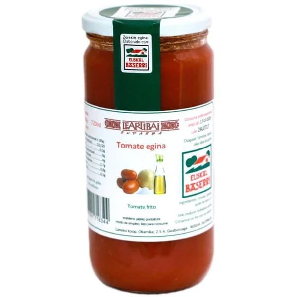 Tomate frito Euskal Baserri LEARTIBAI, frasco 660 g - 0.66 kg - Imagen del producto en Findit
