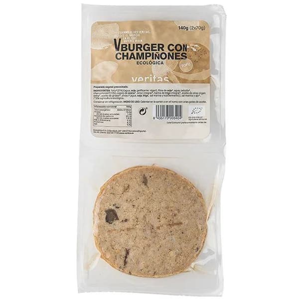 Vburguer champiñones Eco VERITAS, paquete 140 g - 0.14 kg - Imagen del producto en Findit