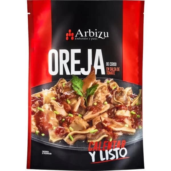 Oreja con salsa de tomate ARBIZU, sobre 420 g - 1 ud - Imagen del producto en Findit